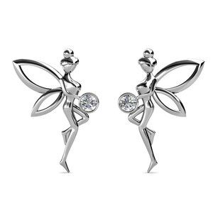 Tinker Bell Fairy Stud‎ Earrings Australian Crystals